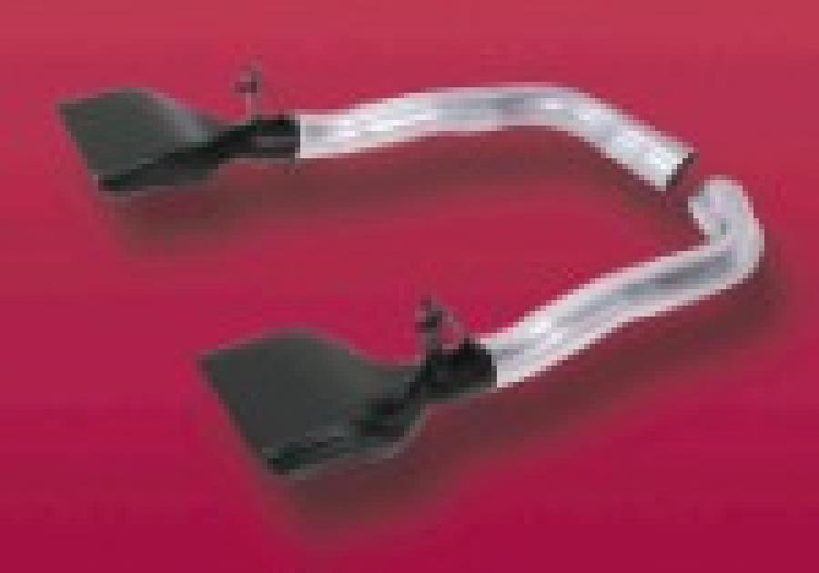 Corvette Muffler Eliminator Pipes, with LT1 Tips, 19841990