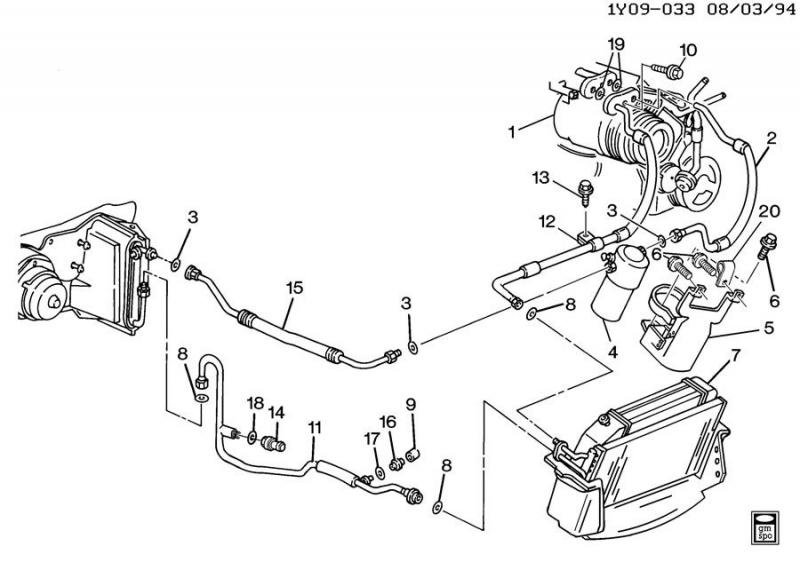 Corvette Air Conditioning Evaporator Tube, 1994-1996