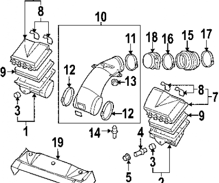 Corvette Upper Air Cleaner Housing, Right, 2005-2007