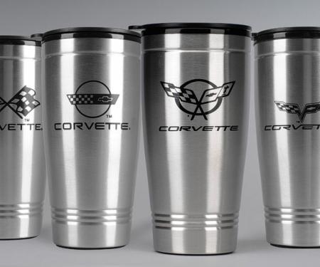 Corvette Stainless Travel Mug, C4 Logo