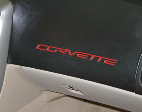 Corvette Dash or Rear Bumper Vinyl Lettering Kit, Red, 2005-2013