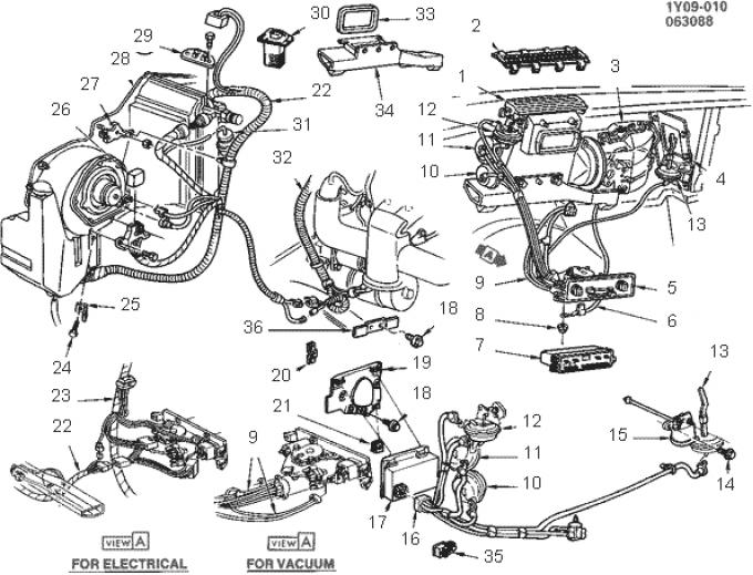 Corvette Temperature Control Cable, 1984-1987