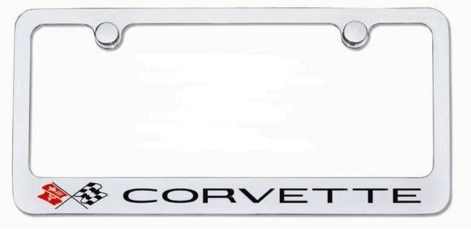 Corvette Elite License Frame, 68-73 Corvette Word with Single Logo