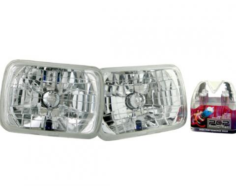 Corvette Headlamp Conversion Kit with Standard Halogen Bulbs, 1984-1996