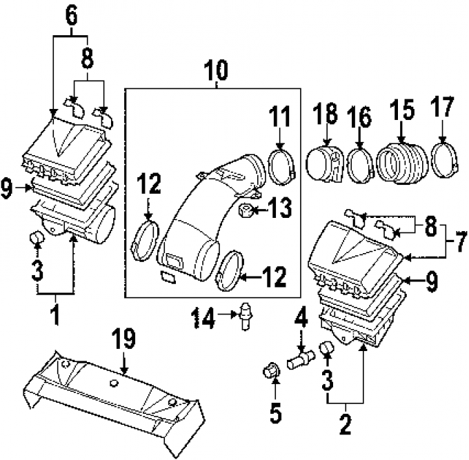 Corvette Upper Air Cleaner Housing, Right, 2005-2007