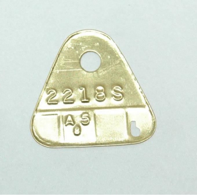 Corvette Carburetor ID Tag, 2218S, 1955