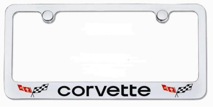 Corvette Elite License Frame, 76-79 Corvette Word with Dual Logo