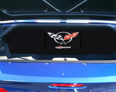 Corvette Compartment Divider, With Carpet & Z06 Logo, "Quiet Ride", 2001-2004