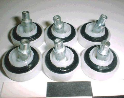 Corvette Window Regulator Rollers, 6 Piece Set, 1968-1982
