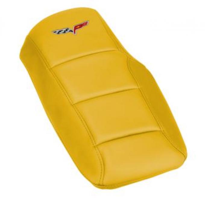 Corvette Console Cushion, with Embroidered C6 Logo, Millenium Yellow, 2005-2013