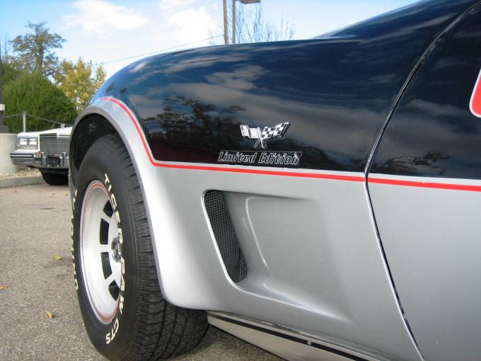 Corvette Side Louver Vent Grille Insert, Matt Black Finish, Pair, 1973-1979