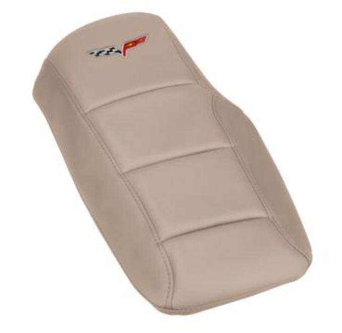 Corvette Console Cushion, with Embroidered C6 Logo, Cashmere, 2005-2013