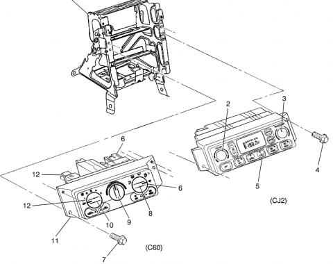 Corvette A/C, Heater Temperature Control, Left, 1997-2004