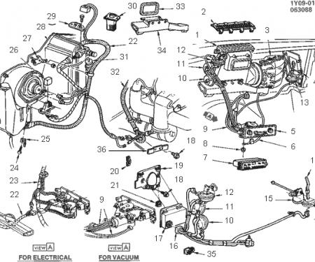 Corvette Temperature Control Cable, 1984-1987