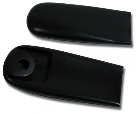 Corvette Shoulder Harness End Covers, Black, 1966-1967