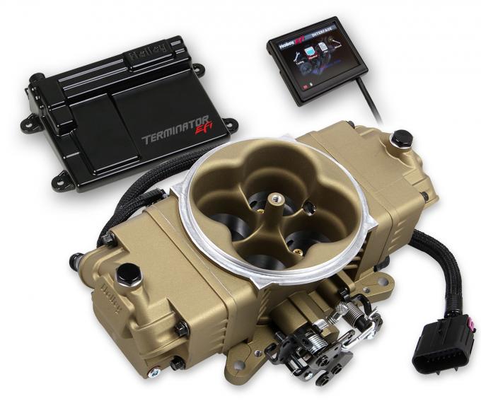 Holley EFI Terminator Stealth EFI Kit, Classic Gold Finish 550-444