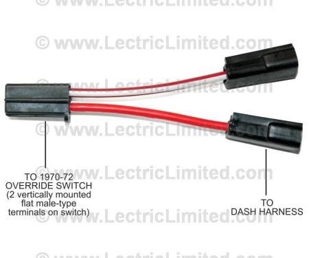 Lectric Limited 1969 Chevrolet Corvette Windshield Wiper Override Switch Adapter Harness VWH6900CKD