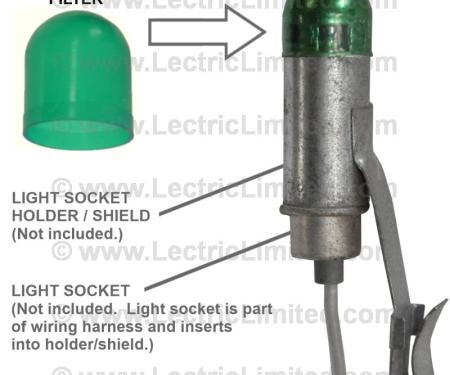 Lectric Limited 1964-1967 Chevrolet Corvette Heater & Air Conditioning Control Light Filter VLK6367BS