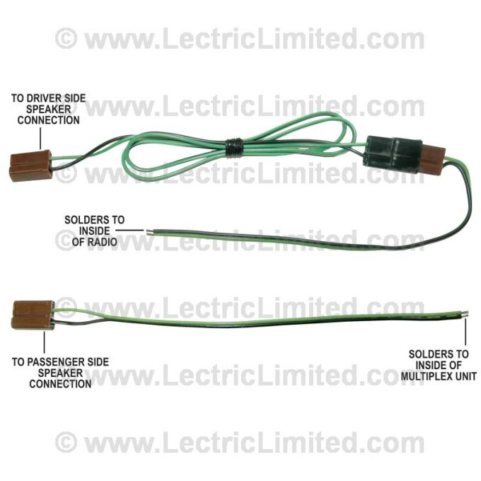 Lectric Limited 1970-1972 Chevrolet Corvette Speaker Harness VRR7073ST