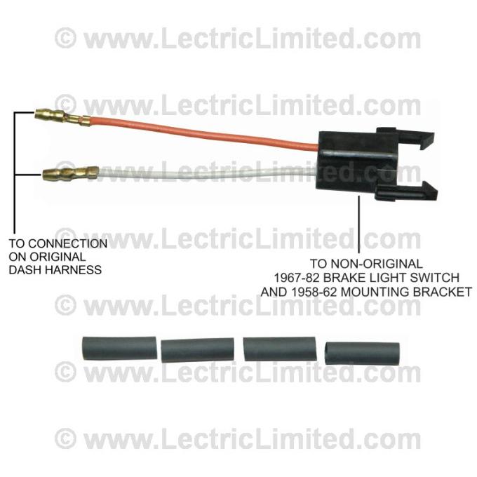 Lectric Limited 1953-1957 Chevrolet Corvette Brake Light Switch Adapter Leads VBL5357CK