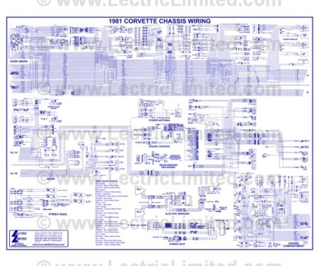 Lectric Limited 1981 Chevrolet Corvette Wiring Diagram VWD8100