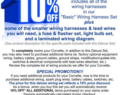 Lectric Limited 1967 Chevrolet Corvette Original Design Series Wiring Harness Deluxe Set VS6700D1AC