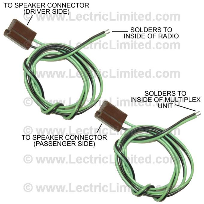 Lectric Limited 1968-1969 Chevrolet Corvette Speaker Harness VRR6869ST