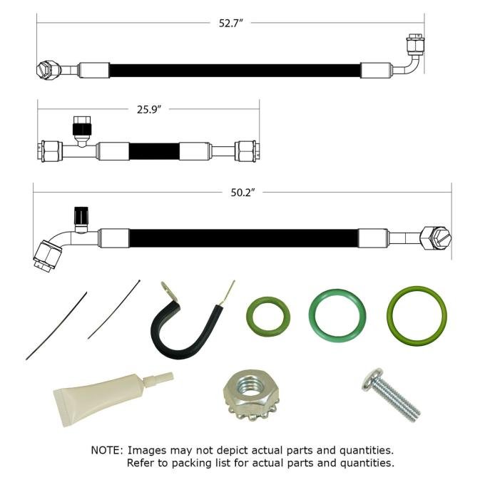 Vintage Air 1957 Chevrolet Full-Size SureFit™ Reduced Barrier Standard Hose Kit 525704