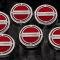 2008-2018 Chrysler 300 Fluid Cap Cover Set 6pc Stingray Font Carbon Fiber Black | Black Carbon Fiber