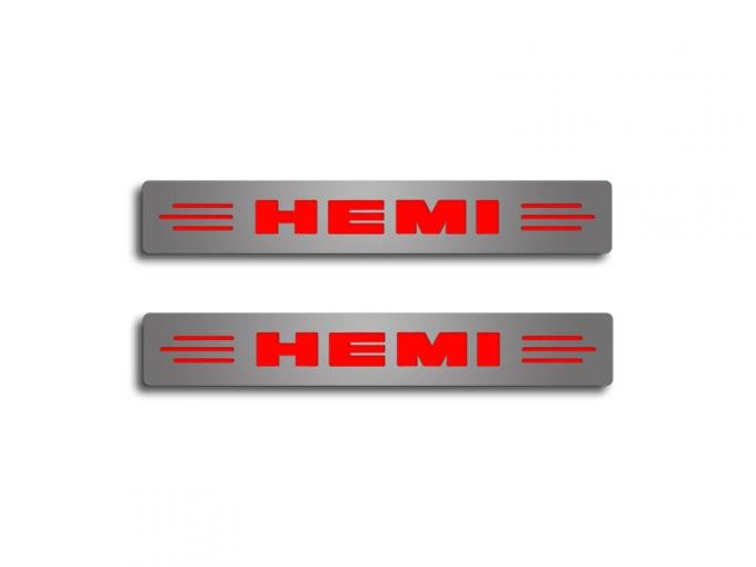 Challenger/Charger/Magnum/300 SRT 8 Fuel Rail Covers Polished/Perforated "HEMI" Illuminated 2008-2011 153035F