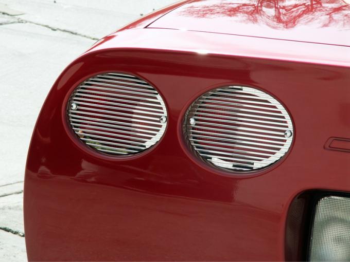 American Car Craft Taillight Grilles Polished Billet 4pc *5th Brake Light Not Included* 032045