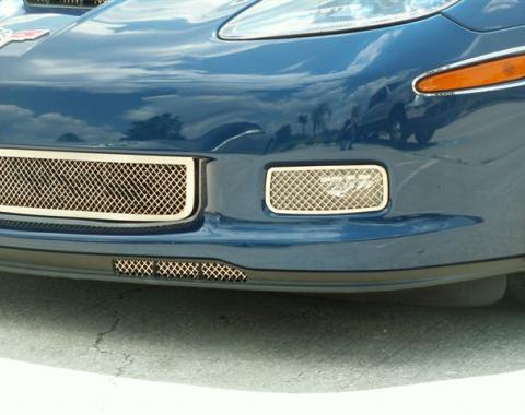 American Car Craft 2005-2013 Chevrolet Corvette Air Dam Grilles Laser Mesh Z06 042045