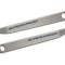 2005-2013 Corvette C6 - Door Guards with SUPERCHARGED Inlay 2Pc - Brushed Stainless, Choose Color 041057