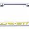 2005-2013 Chevrolet Corvette Rear Tag Frame Corvette Logo GM Licensed | Blue Carbon Fiber