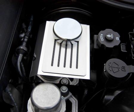 2014-2019 Z06/Z51/ZR1/C7- Brake Master Cylinder Cover Polished w/Ribbed Slots - Choose Manual or Auto 053039