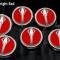 2008-2018 Chrysler 300 Fluid Cap Cover Set 6pc Stingray Emblem Carbon Fiber Red | Red Carbon Fiber