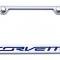 2005-2013 Chevrolet Corvette Rear Tag Frame Corvette Logo GM Licensed | Blue Carbon Fiber