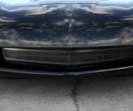 American Car Craft 2005-2013 Chevrolet Corvette Grille Laser Mesh Front, C6 Black Powder Coat Stealth 042093