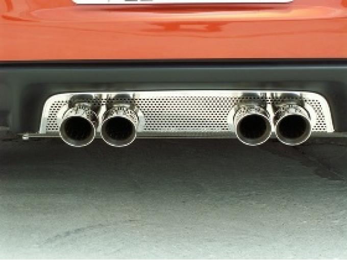 American Car Craft 2005-2013 Chevrolet Corvette Exhaust Filler Panel Stock Exhaust Perforated 042002