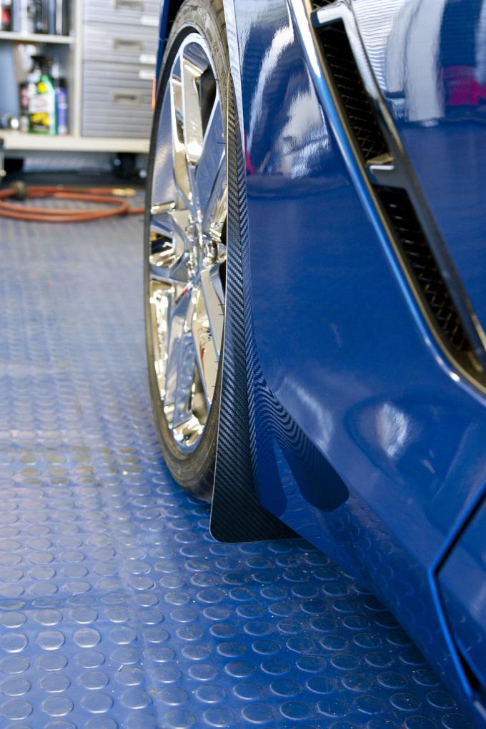 American Car Craft 2014-2019 Chevrolet Corvette Mud Guards Carbon Fiber Wrapped 4pc 052024