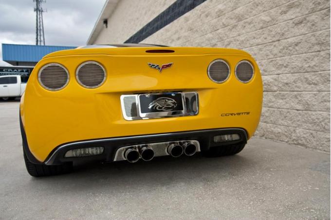 American Car Craft 2005-2013 Chevrolet Corvette Exhaust Filler Panel Stock Exhaust "Billet Style" 042126