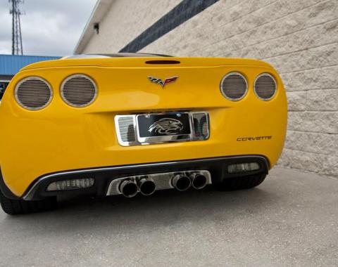 American Car Craft 2005-2013 Chevrolet Corvette Exhaust Filler Panel Stock Exhaust "Billet Style" 042126