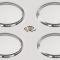 American Car Craft Taillight Trim Rings Polished 4pc 032053