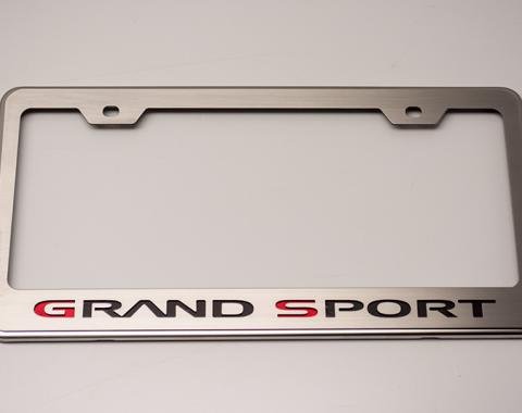 American Car Craft 1953-2017 Chevrolet Corvette Rear Tag Frame Grand Sport Logo GM Licensed 042132