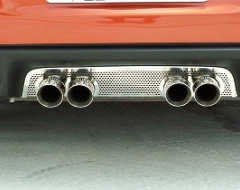 American Car Craft 2005-2013 Chevrolet Corvette Exhaust Filler Panel Stock Exhaust Perforated 042002