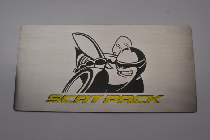 2015-19 Dodge Challenger/15-18 Charger - SCAT PACK Model Fuse Box Cover Plate w/Etched Super Bee - Choose Color 153071