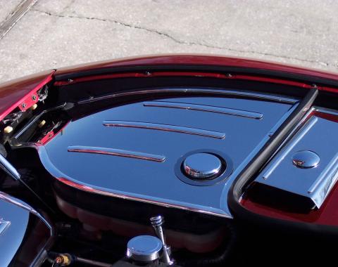 American Car Craft 2010-2014 Ford Mustang Inner Fender Covers Polished w/cap covers 033019