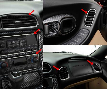 American Car Craft Dash Kit Satin Stainless 6pc 031031