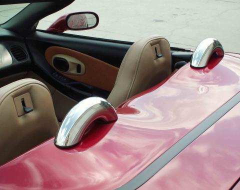 American Car Craft Faux Roll Bars Polished Convertible Stainless 2pc 031006