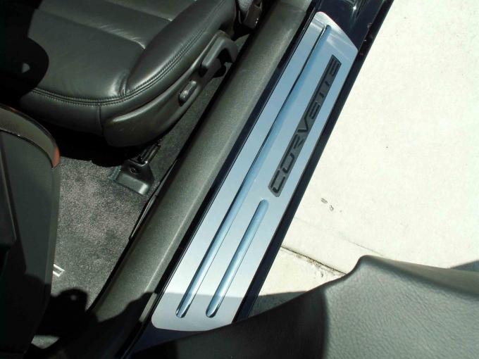 American Car Craft Doorsills Satin Outer w/Chrome Ribs Stock w/opening 041018